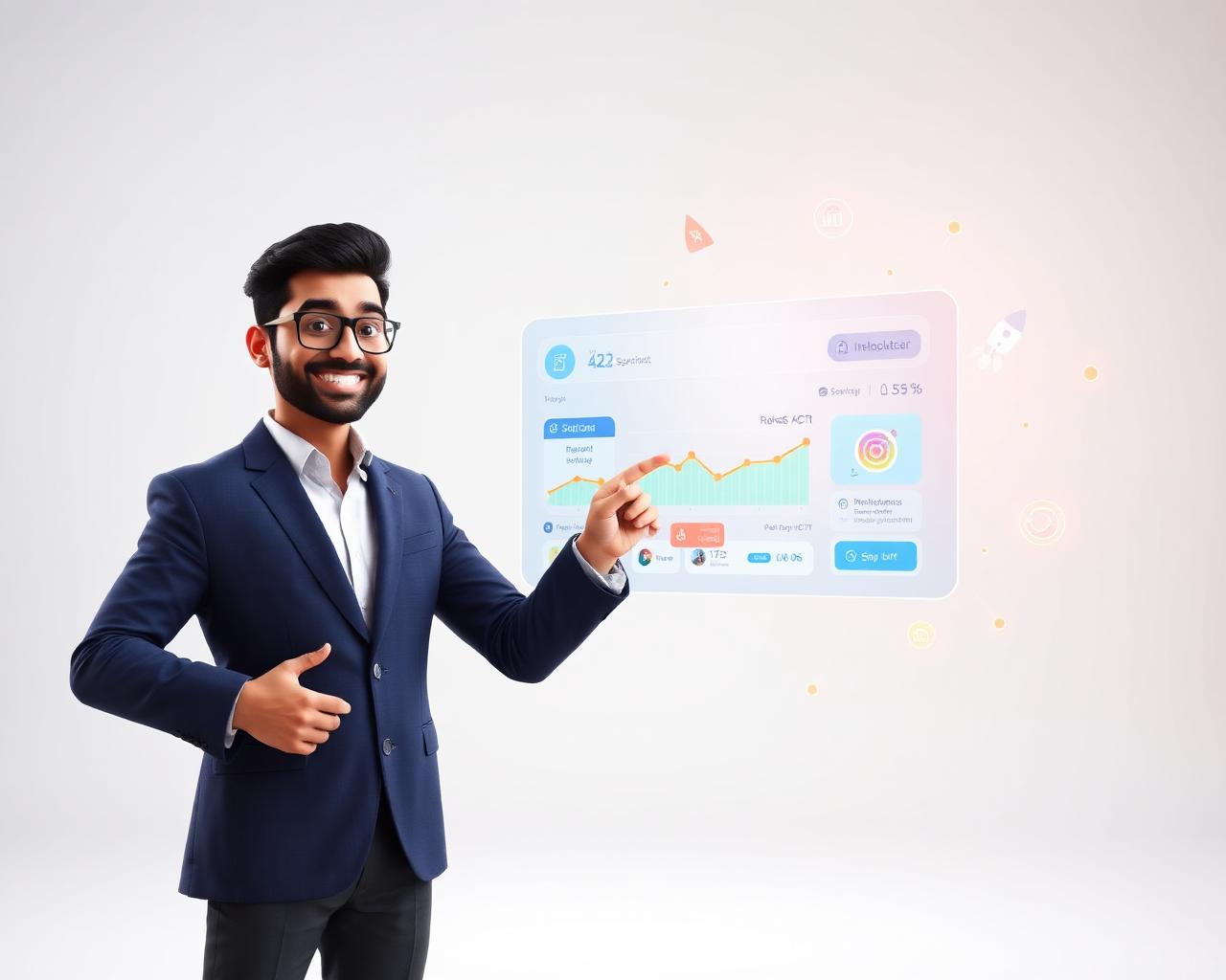 Meta Ads lead generation strategist presenting Facebook and Instagram campaign dashboard — Advertisement 10X Service
